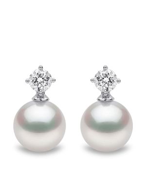 Yoko London 18kt white gold Classic Akoya pearl earrings - Silver