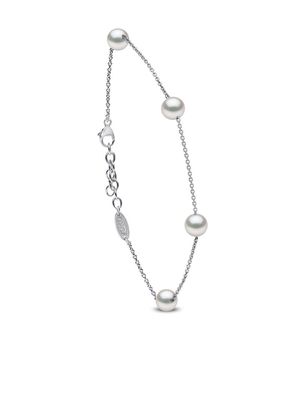Yoko London 18kt white gold Classic pearl bracelet - Silver