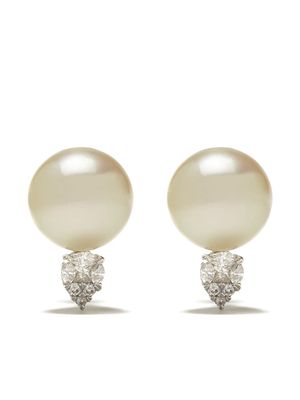 Yoko London 18kt white gold Classic South Sea pearl and diamond earrings - 7