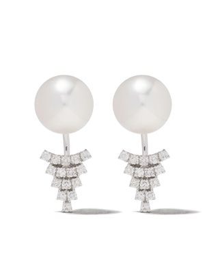 Yoko London 18kt white gold Novus freshwater pearl and diamond earrings - 7 WHITE GOLD