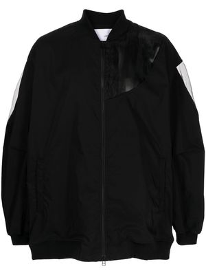 Yoshiokubo contrasting-panel bomber jacket - Black