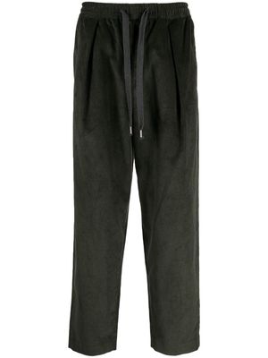 Yoshiokubo drawstring-waist cotton trousers - Green