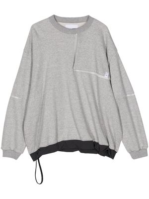 Yoshiokubo Motion mesh-panelled sweatshirt - Grey