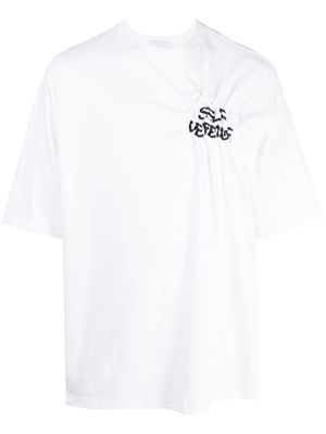 Yoshiokubo slogan-print cotton T-shirt - White