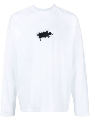 Yoshiokubo Spray logo-print T-shirt - White
