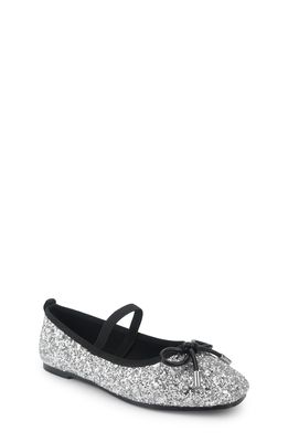 Yosi Samra Kids' Miss Emma Flat in Silver Glitter