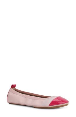 Yosi Samra Samara Foldable Ballet Flat in Light Pink /Hot Pink