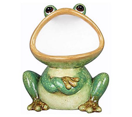 Young's Ceramic Frog Bird Feeder