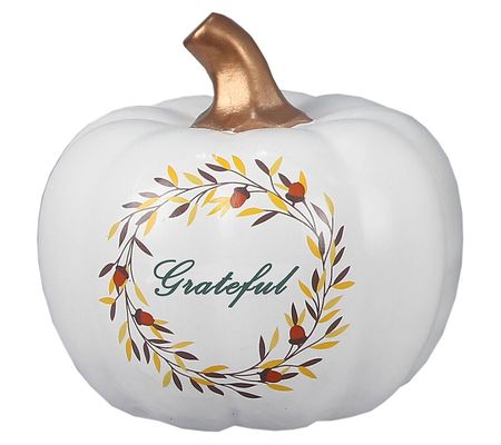 Young's Ceramic White Fall Pumpkins, Set of 3