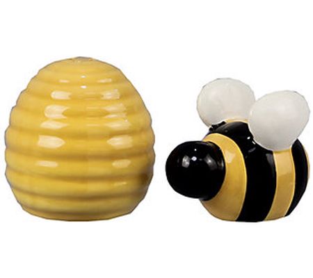 Young's Inc. Set of 2 Honeycomb Bee Salt & Pepp er Shakers