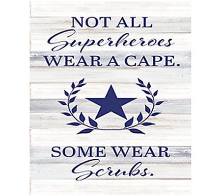 Young's Inc. "Superheroes Wear Scrubs" Wall Dec or