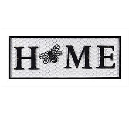 Young's Metal Honeycomb-Backed Bee Home Sign