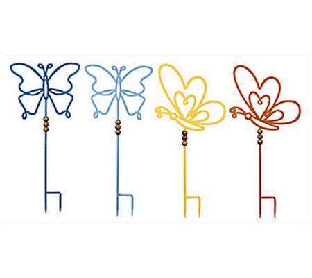 Young's Metal Twist Wire Garden Stakes, Set of4