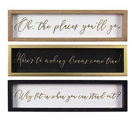 Young's S/3 Wooden Tabletop/Wall Graduation Sig ns