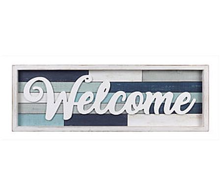Young's Wood Framed Nautical Welcome Wall Sign