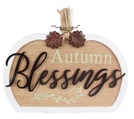 Young's Wood Framed Pumpkin Wall Signs, set of 3
