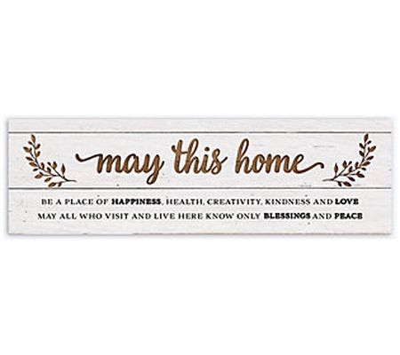 Young's Wood Wall Plaque with "May This Home"