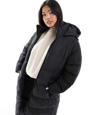 Yours 2 in 1 padded puffer jacket in black