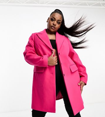 Yours formal breasted coat in pink