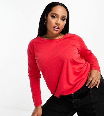 Yours long sleeve t-shirt in red