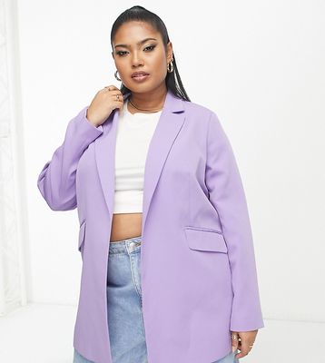 Yours tailored blazer in lilac-Purple