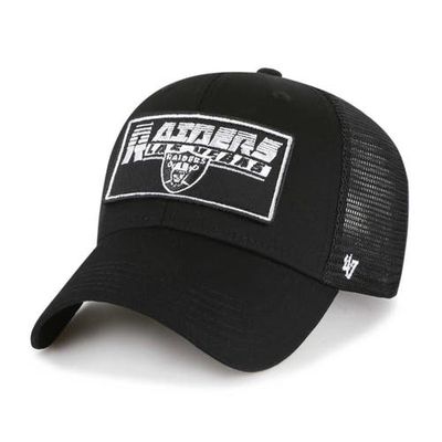 Youth '47 Black Las Vegas Raiders Levee MVP Trucker Adjustable Hat