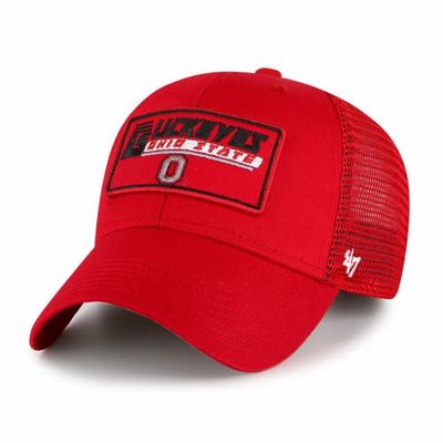 Youth '47 Scarlet Ohio State Buckeyes Levee Trucker Adjustable Hat