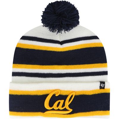Youth '47 White Cal Bears Stripling Cuffed Knit Hat with Pom
