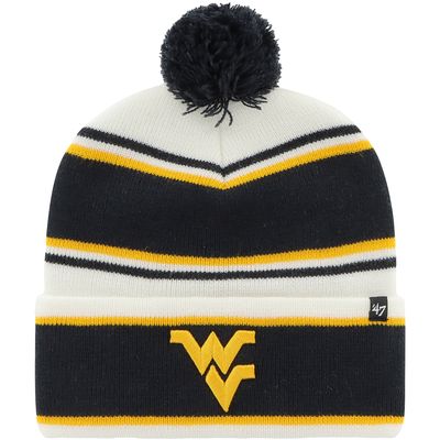 Youth '47 White West Virginia Mountaineers Stripling Cuffed Knit Hat with Pom