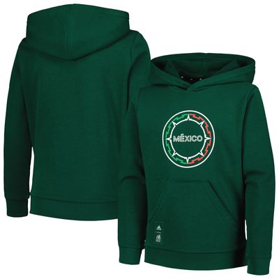Youth adidas Green Mexico National Team Pullover Hoodie
