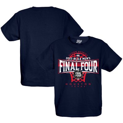 Youth Blue 84 Navy UConn Huskies 2023 NCAA Men's Basketball Tournament March Madness Final Four T-Shirt