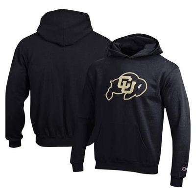 Youth Champion Black Colorado Buffaloes Powerblend Primary Logo Pullover Hoodie