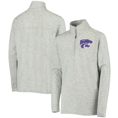 Youth Champion Heathered Gray Kansas State Wildcats Field Day Quarter-Zip Jacket in Heather Gray