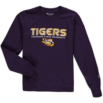 Youth Champion Purple LSU Tigers Jersey Long Sleeve T-Shirt