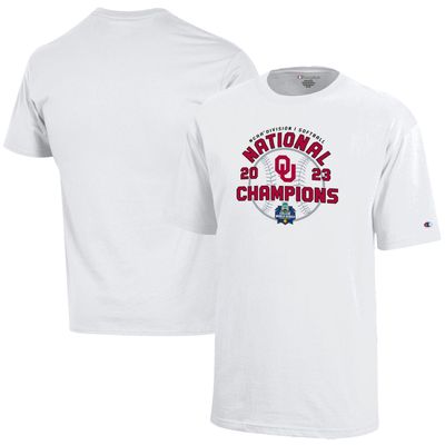 Youth Champion  White Oklahoma Sooners 2023 NCAA Softball Women's College World Series Champions Locker Room T-Shirt