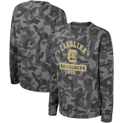 Youth Colosseum Camo South Carolina Gamecocks OHT Military Appreciation Dark Star Long Sleeve T-Shirt