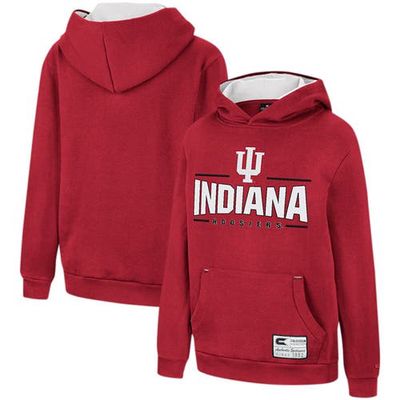 Youth Colosseum Crimson Indiana Hoosiers Lead Guitarists Pullover Hoodie