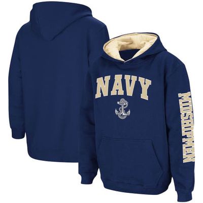 Youth Colosseum Navy Navy Midshipmen 2-Hit Team Pullover Hoodie