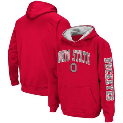 Youth Colosseum Scarlet Ohio State Buckeyes 2-Hit Pullover Hoodie