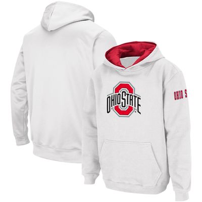 Youth Colosseum White Ohio State Buckeyes Big Logo Pullover Hoodie