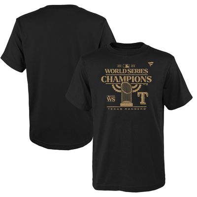 Youth Fanatics Branded Black Texas Rangers 2023 World Series Champions Parade T-Shirt