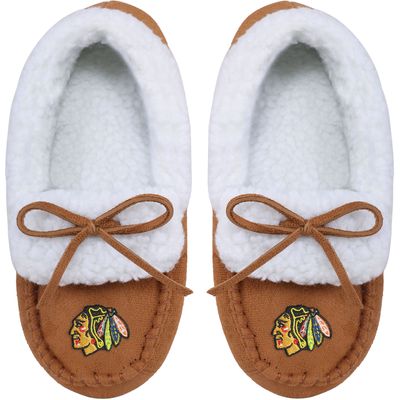 Youth FOCO Chicago Blackhawks Moccasin Slippers