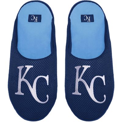 Youth FOCO Kansas City Royals Big Logo Colorblock Mesh Slippers