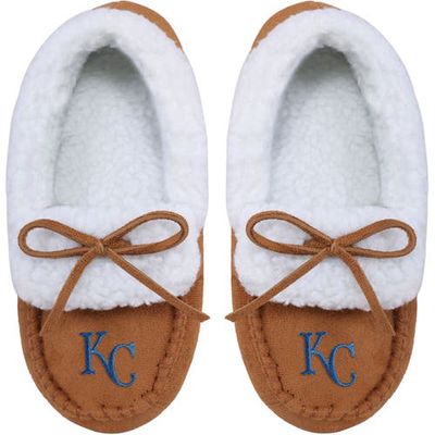 Youth FOCO Kansas City Royals Moccasin Slippers in Blue