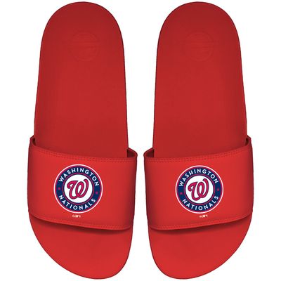 Youth ISlide Red Washington Nationals Primary Motto Slide Sandals