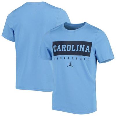 Youth Jordan Brand Carolina Blue North Carolina Tar Heels Legend Basketball Practice Performance T-Shirt in Light Blue
