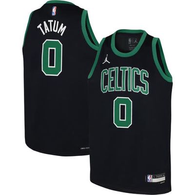 Youth Jordan Brand Jayson Tatum Black Boston Celtics Swingman Jersey - Statement Edition