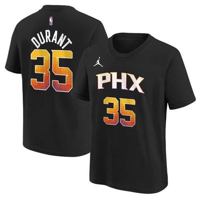 Youth Jordan Brand Kevin Durant Black Phoenix Suns Name & Number Statement T-Shirt