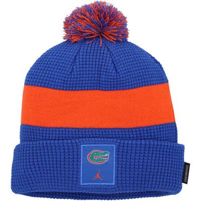 Youth Jordan Brand Royal Florida Gators Cuffed Knit Hat with Pom