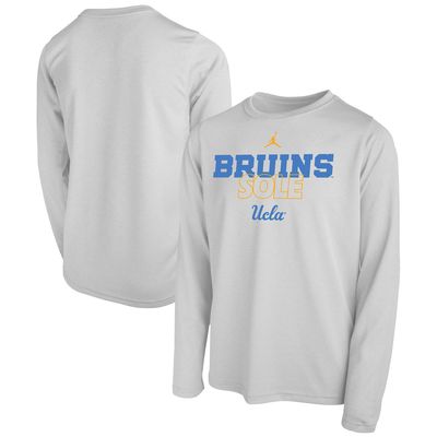 Youth Jordan Brand White UCLA Bruins 2023 On Court Sole Bench T-Shirt